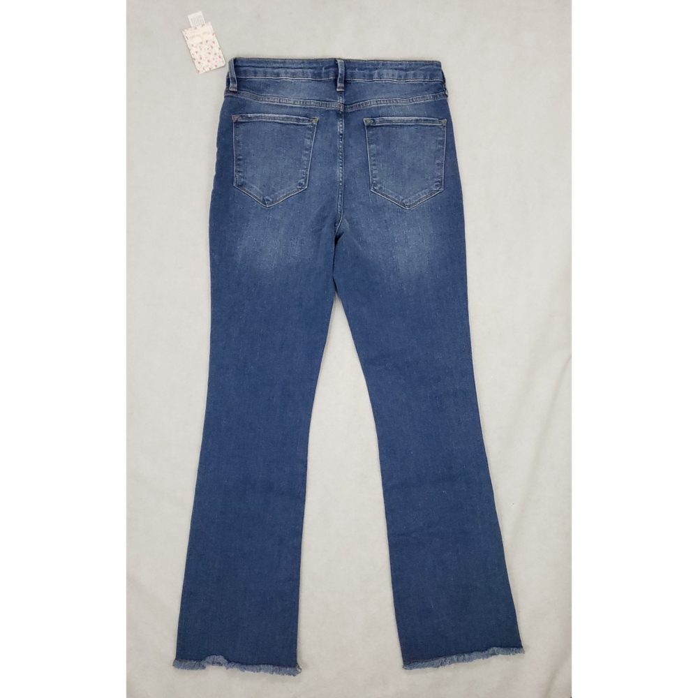 NWT Free People Blue Denim Crop High Rise Jeans - Picture 4 of 8